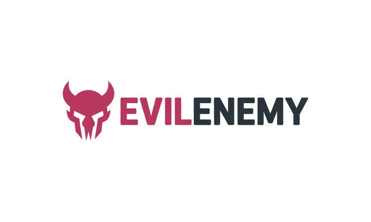YetiDomains EvilEnemy.com domain name logo featuring bold text and a modern design on a white background.