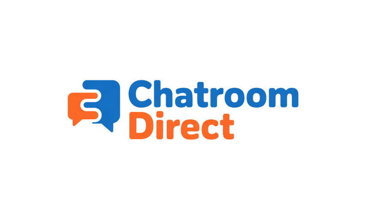 YetiDomains ChatRoomDirect.com domain name logo with text and branding on a white background