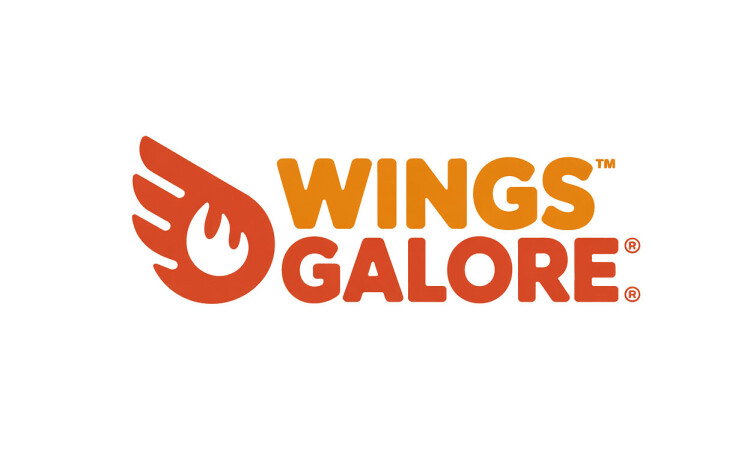 WingsGalore.com domain name logo featuring the YetiDomains brand with a stylized wings graphic and modern design.