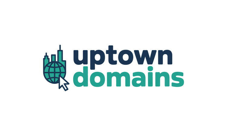 YetiDomains logo for UptownDomains.com, featuring modern typography and a sleek design representing a domain name brand.