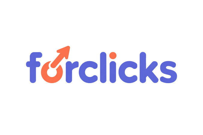 YetiDomains logo for ForClicks.com domain name, featuring modern design with blue and white branding elements.