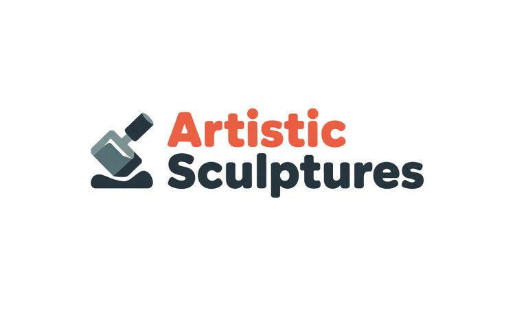 YetiDomains logo featuring ArtisticSculptures.com domain name with artistic sculpture design on a white background.
