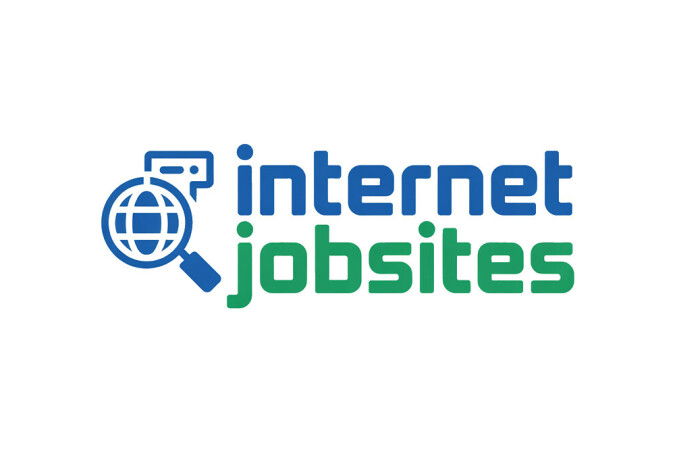 YetiDomains InternetJobSites.com domain name logo on a white background, featuring the company's branding and website URL.