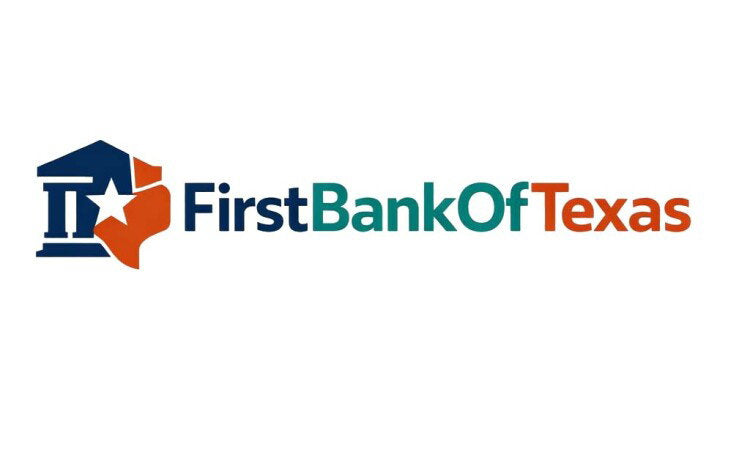 YetiDomains FirstBankOfTexas.com domain name logo, black text on white background representing the banking website.