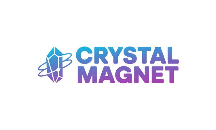 YetiDomains CrystalMagnet.com domain name logo with modern design and clean typography.