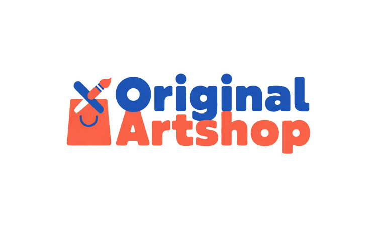 YetiDomains logo featuring originalartshop.com domain name on a clean background with a modern design.