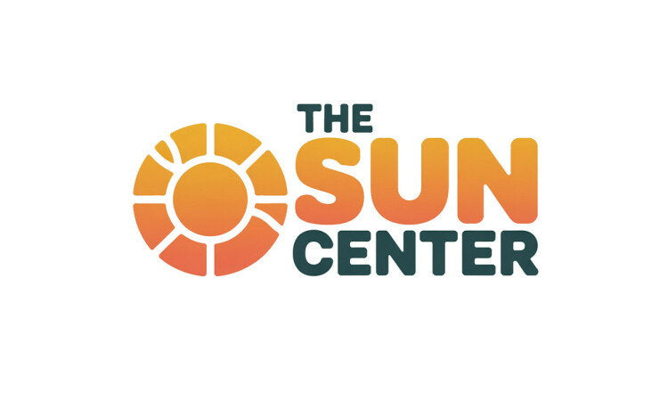 YetiDomains logo for TheSunCenter.com domain name, featuring a sun graphic and modern design.