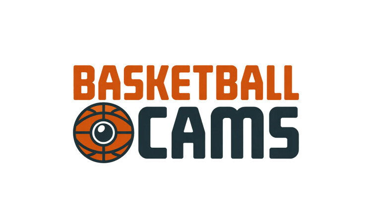 YetiDomains BasketballCams.com domain name logo featuring a basketball-themed design with the brand name.