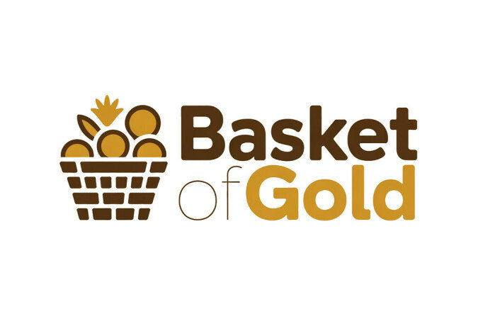 YetiDomains logo for BasketOfGold.com domain name featuring a gold-themed design and branding.