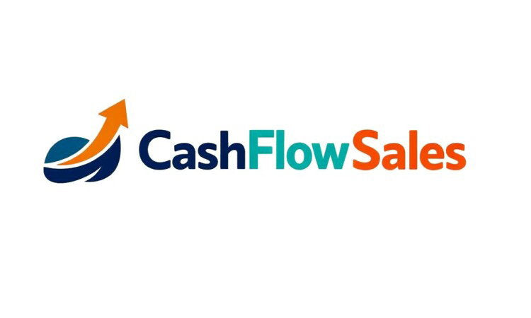 YetiDomains CashFlowSales.com domain name logo featuring bold text on a clean background.