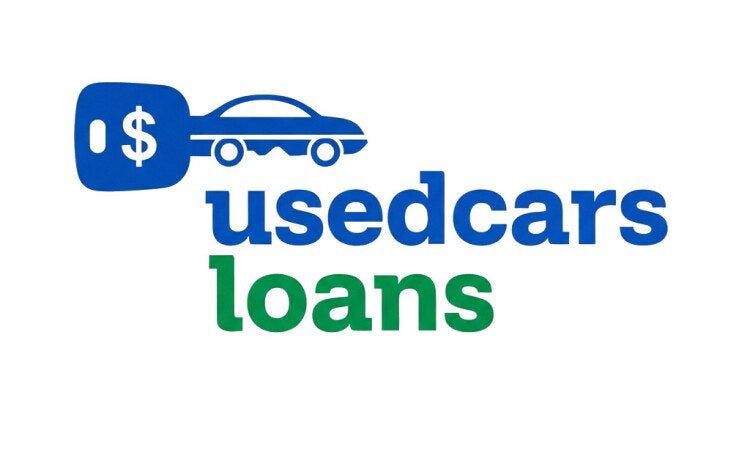 YetiDomains logo for UsedCarsLoans.com domain name, featuring a clean design with the brand name and relevant automotive finance imagery