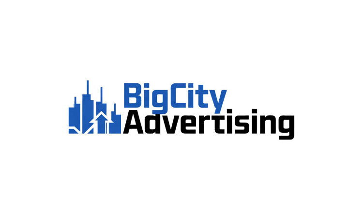YetiDomains BigCityAdvertising.com domain name logo with bold text and modern design on a white background.