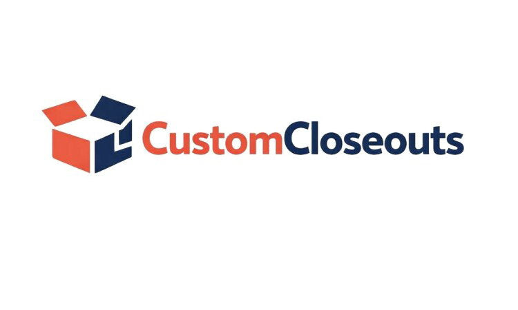 YetiDomains logo for CustomCloseouts.com domain name, featuring a modern design with text and graphic elements.