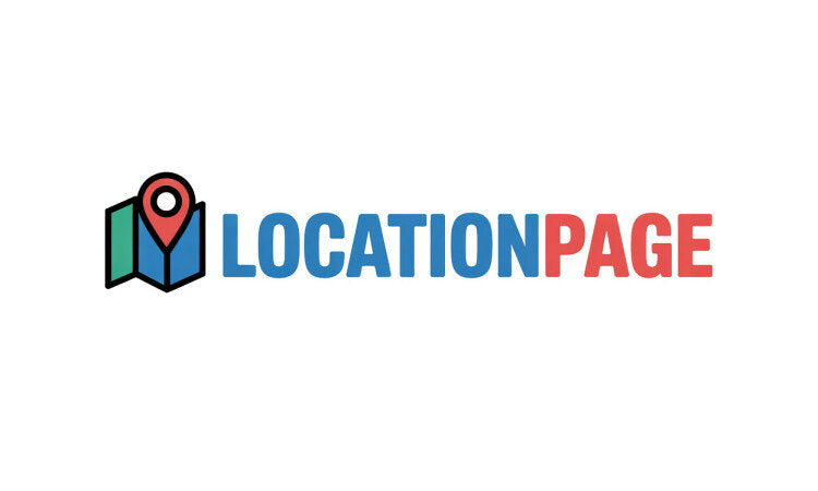 YetiDomains LocationPage.com domain name logo with clean design and brand branding in a professional logo image.