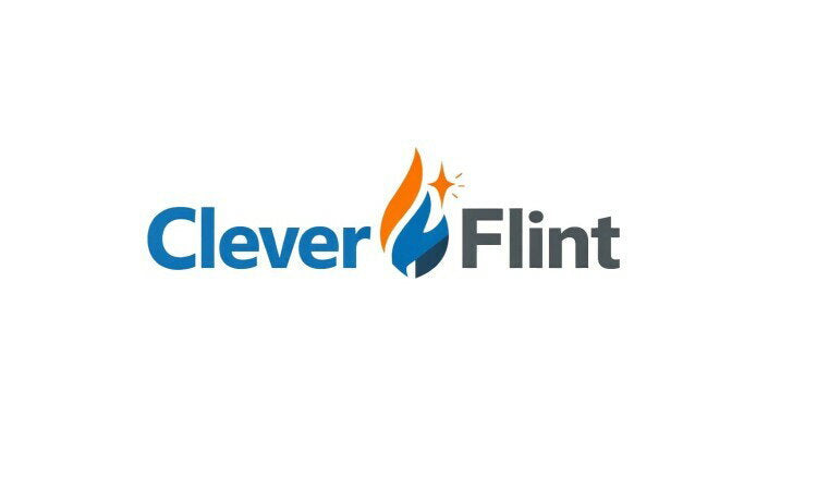 Logo image for CleverFlint.com domain name by YetiDomains, featuring a modern design with the CleverFlint branding.
