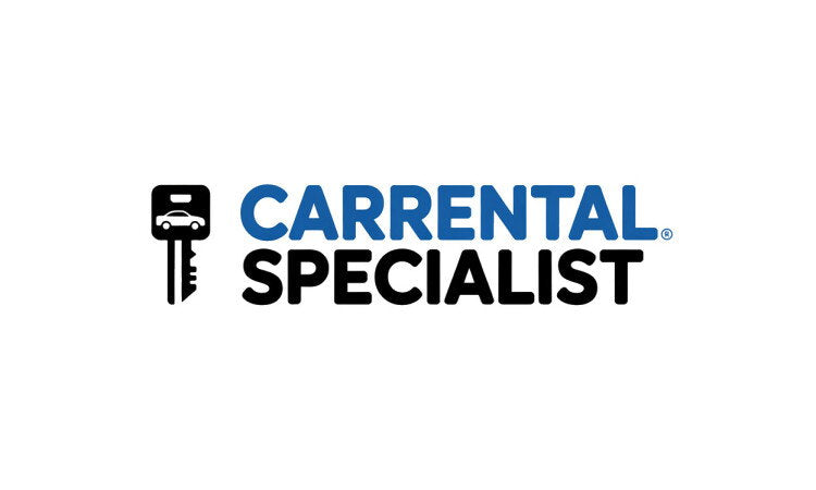 YetiDomains CarRentalSpecialist.com domain name logo featuring the text "Car Rental Specialist" in a professional design.