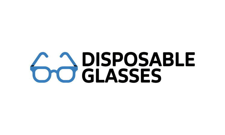 YetiDomains logo for DisposableGlasses.com domain name, featuring a modern design with the brand name and logo elements.
