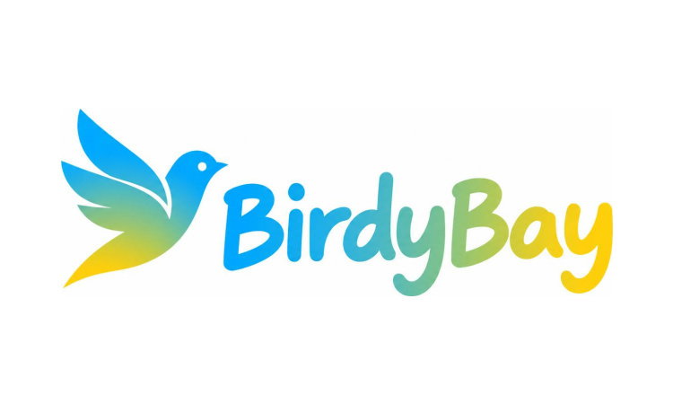 YetiDomains BirdyBay.com logo featuring the BirdyBay domain name in a clean, modern design.
