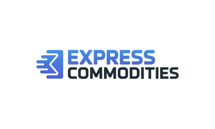 YetiDomains logo for ExpressCommodities.com domain name with stylized text and branding elements.