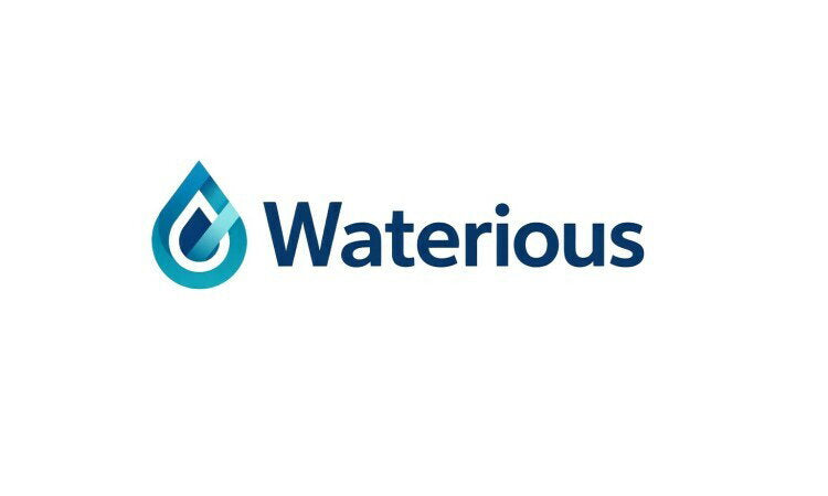 YetiDomains Waterious.com domain name logo, featuring a modern design with water-themed elements.