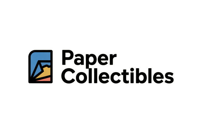 YetiDomains PaperCollectibles.com domain name logo, featuring the Paper Collectibles branding and logo design.