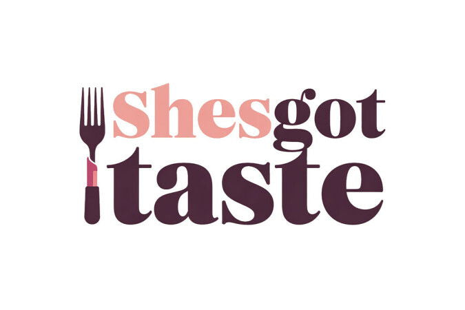 Logo image for ShesGotTaste.com domain name, featuring the YetiDomains brand logo and branding elements.