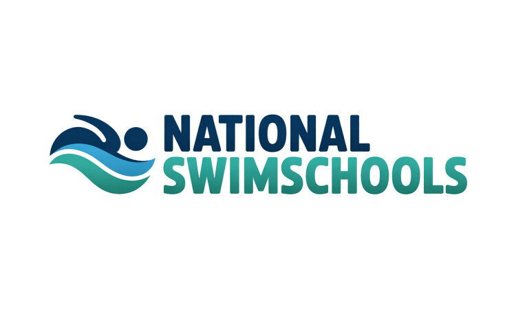 YetiDomains logo for NationalSwimSchools.com domain name, featuring a modern design with blue and white colors.