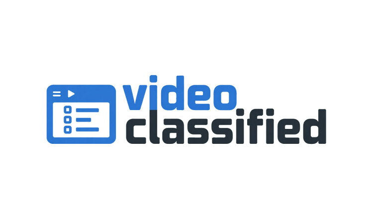 YetiDomains VideoClassified.com domain name logo with text and branding elements on a white background.
