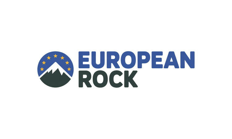 EuropeanRock.com domain name logo with YetiDomains branding, featuring a modern design and European-themed graphics.