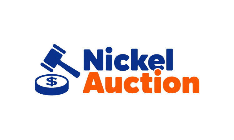 YetiDomains NickelAuction.com domain name logo image featuring the NickelAuction branding and logo design.