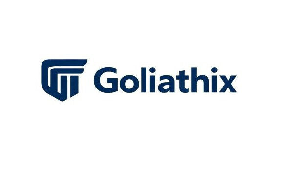 YetiDomains Goliathix.com domain name logo with bold text and modern design on a white background