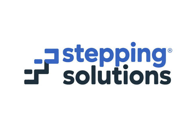 YetiDomains SteppingSolutions.com domain name logo featuring modern design and branding elements.