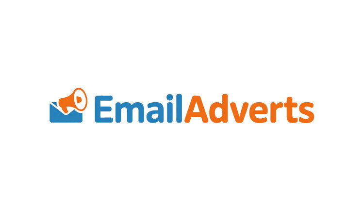 YetiDomains EmailAdverts.com domain name logo image, featuring the EmailAdverts.com brand logo on a white background.