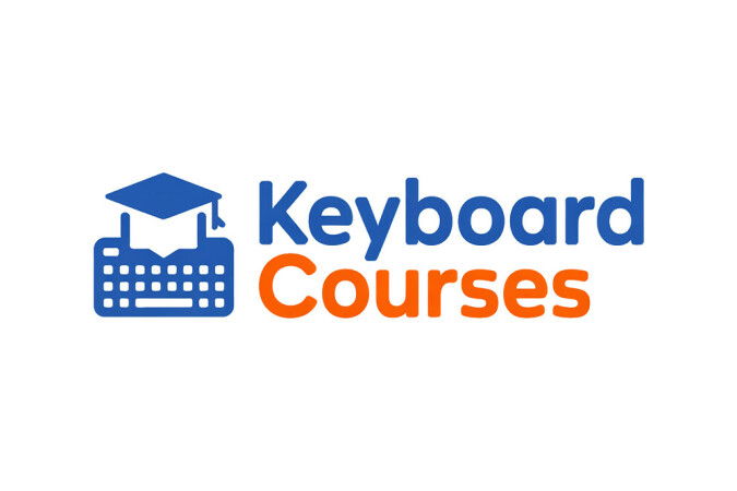 YetiDomains logo for KeyboardCourses.com domain name, featuring the brand's text with a modern keyboard-themed design.