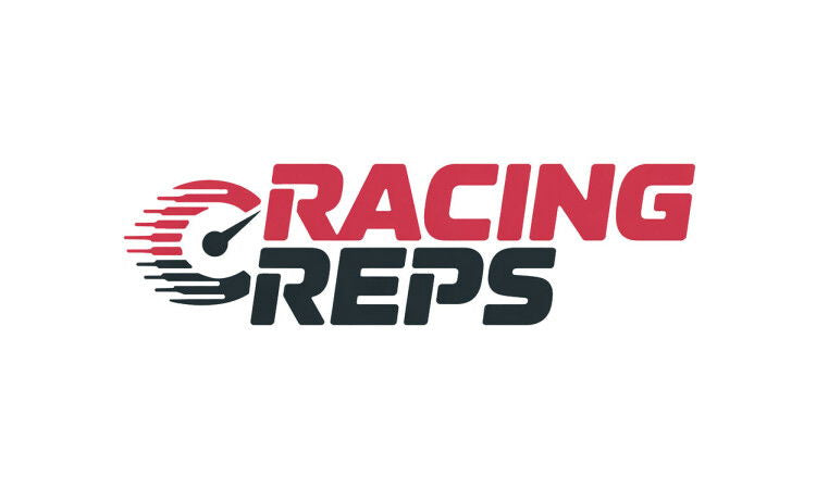 YetiDomains RacingReps.com domain name logo featuring the RacingReps brand logo and design.