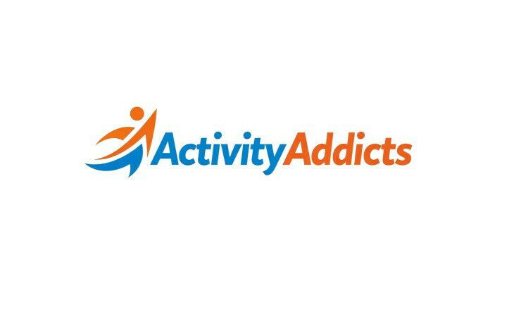 YetiDomains ActivityAddicts.com domain name logo with a modern design and bold typography.