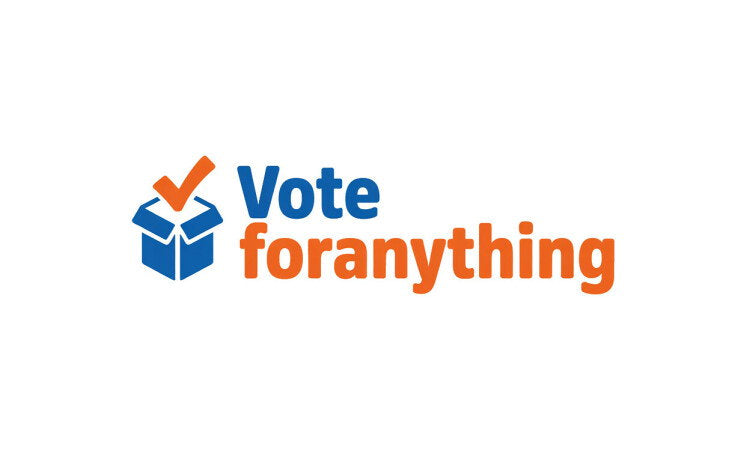 YetiDomains VoteForAnything.com domain name logo image with modern design and bold text.