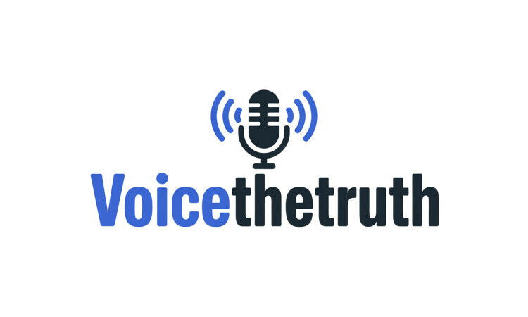 YetiDomains VoiceTheTruth.com domain name logo with text and branding elements.