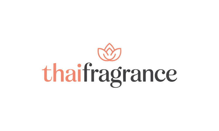 YetiDomains ThaiFragrance.com domain name logo featuring Thai fragrance branding and logo design.