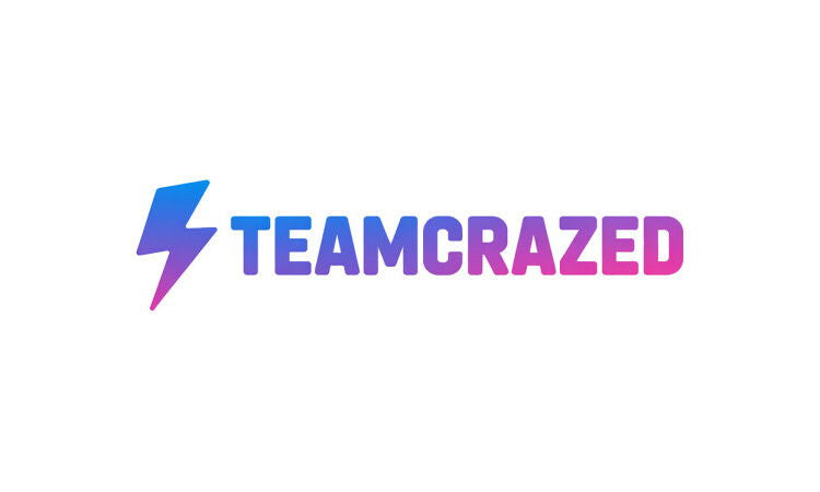 TeamCrazed.com domain name logo featuring the YetiDomains brand, displayed with a professional logo design.