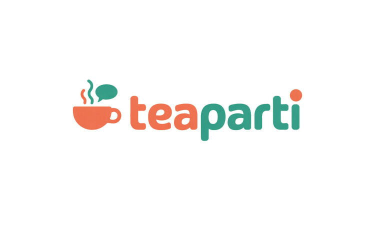 YetiDomains TeaParti.com domain name logo featuring the TeaParti branding and logo design.