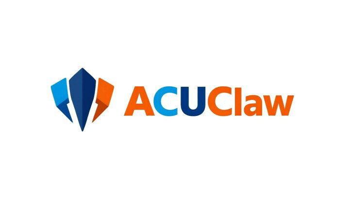 YetiDomains AcuClaw.com domain name logo with text and branding on a white background