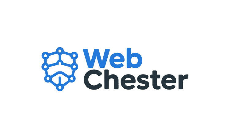 YetiDomains WebChester.com domain name logo with text and branding elements on a white background