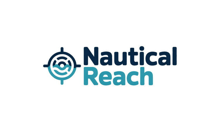 YetiDomains NauticalReach.com logo featuring nautical-themed design and branding elements on a white background.