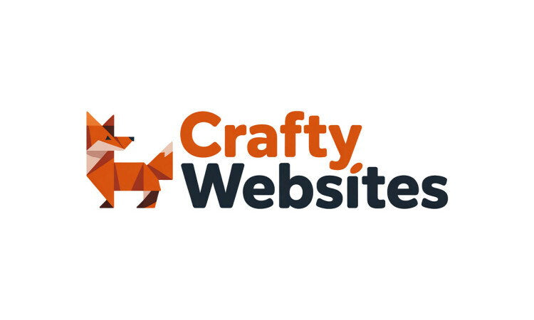 YetiDomains logo for CraftyWebsites.com domain name, featuring a creative web design with modern typography.