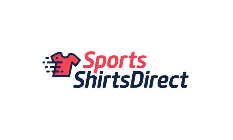 YetiDomains logo for SportsShirtsDirect.com domain name, featuring a modern design with the brand name and sports shirt graphics.