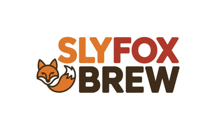 YetiDomains logo for SlyFoxBrew.com domain name, featuring a stylized fox and brewing elements in the design.