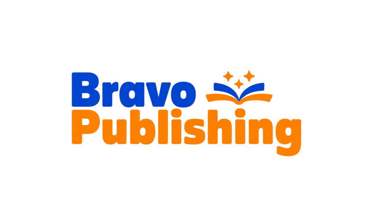 YetiDomains BravoPublishing.com domain name logo, featuring the BravoPublishing brand logo on a professional graphic background.