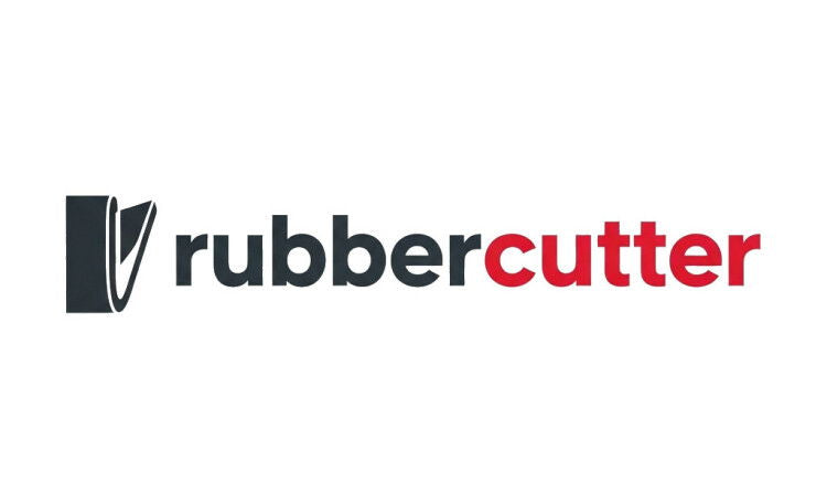 YetiDomains RubberCutter.com domain logo featuring a modern design with the brand name RubberCutter in bold text.