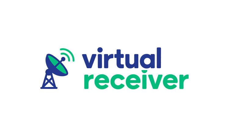 YetiDomains VirtualReceiver.com domain name logo, featuring the VirtualReceiver branding on a sleek logo image.
